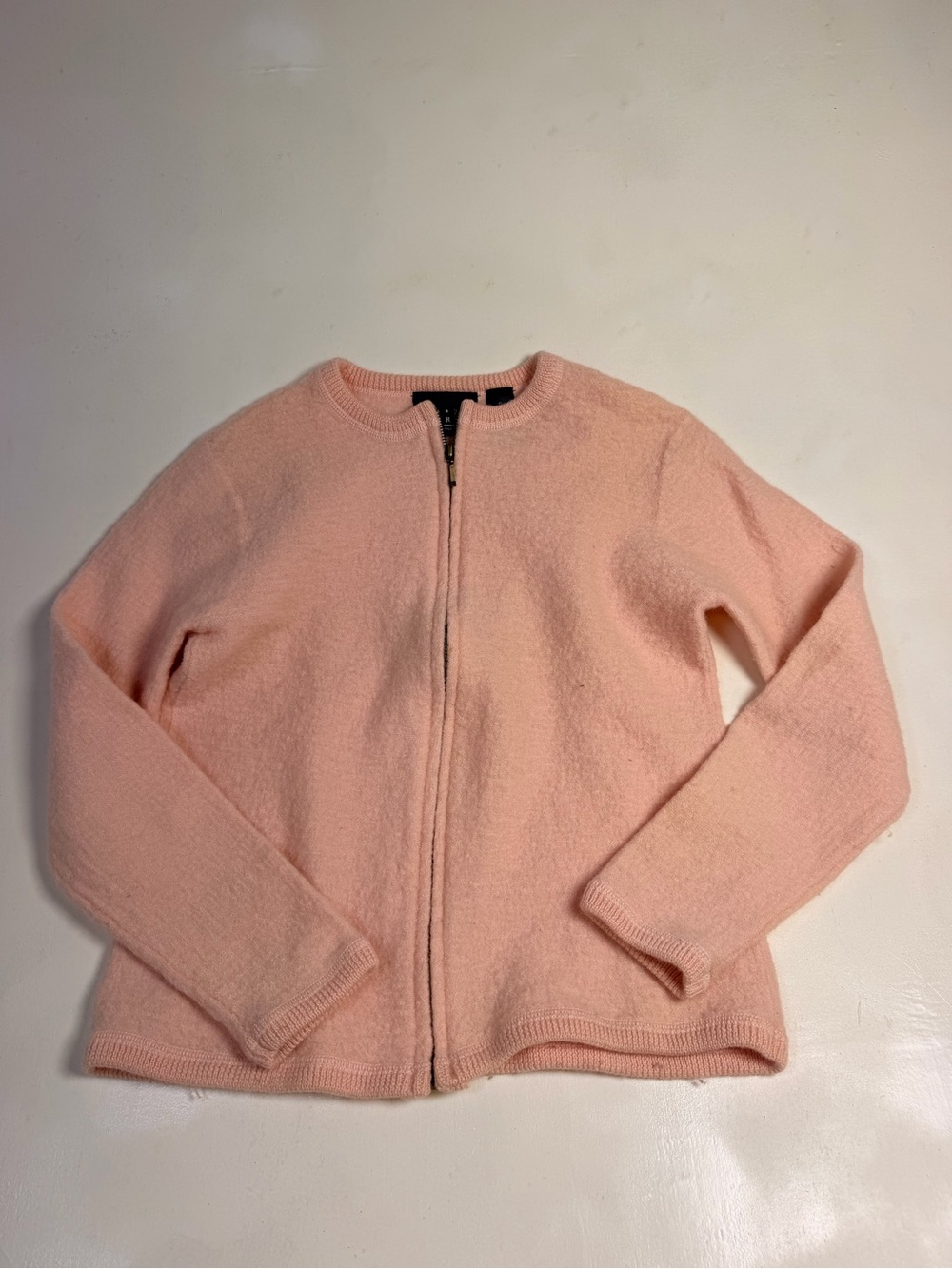 Liz Claiborne Light Pink Teddy Zip Jacket
